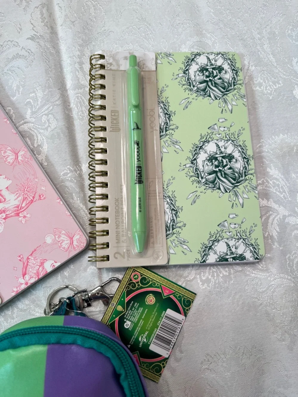 Wicked Mini Backpack Coin Purse Keychain + 2 Yoobi x Wicked Notebook & Pen Sets - Picture 5 of 7